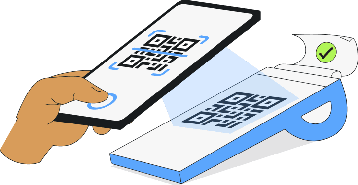 QR code scan on terminal