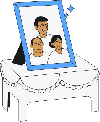 Filipino family photo frame